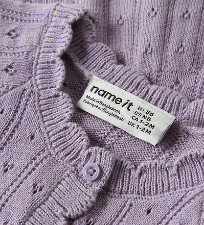 Name It Cardigan - Strik - NbfOxenia - Heirloom Lilac