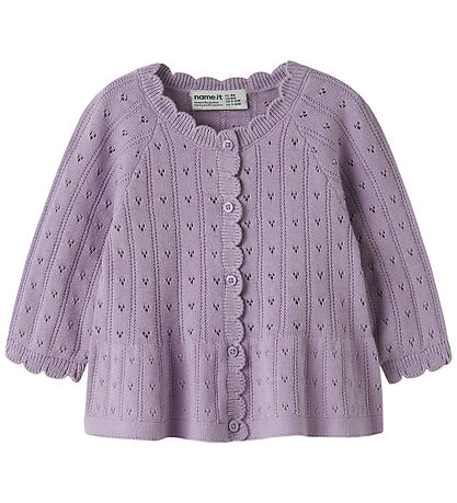 Name It Cardigan - Strik - NbfOxenia - Heirloom Lilac