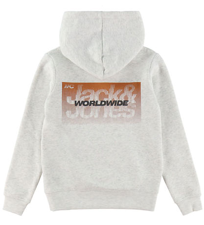 Jack & Jones Hættetrøje - JcoEcho - Light Grey Melange