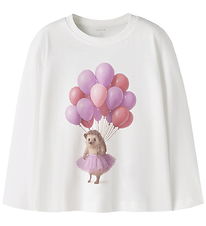 Name It Bluse - NmfVotea - Cloud Dancer/Hedgehog