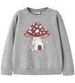 Name It Bluse - NmfVenus - Grey Melange/Mushroom