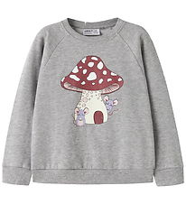 Name It Bluse - NmfVenus - Grey Melange/Mushroom