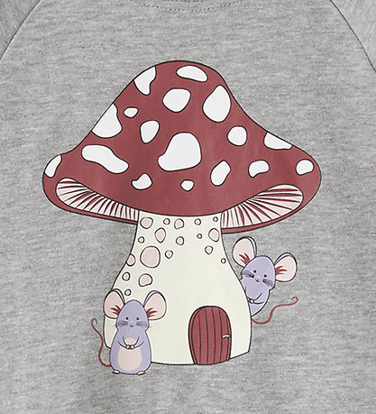 Name It Bluse - NmfVenus - Grey Melange/Mushroom