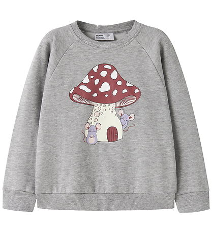 Name It Bluse - NmfVenus - Grey Melange/Mushroom