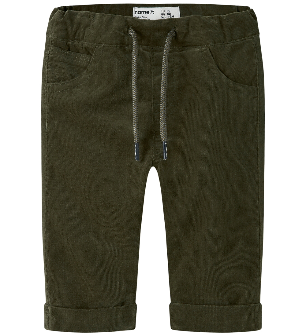 Name It Hosen - NbmBen - Olive Nacht - Name It - 62 - Hosen - Baumwolle