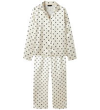 LMTD Pyjamas Sæt - NlfDreamy - Antique White/W. Pirate Black