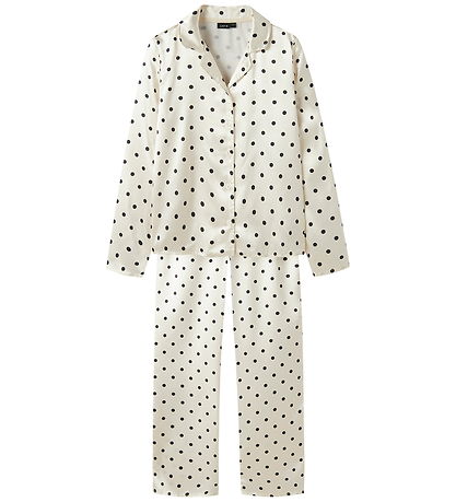 LMTD Pyjamas Sæt - NlfDreamy - Antique White/W. Pirate Black