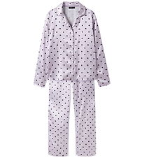 LMTD Pyjamas Sæt - NlfDreamy - Misty Lilac/W. Raisin