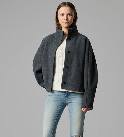 LMTD Jakke - NlfBarina - Dark Grey Melange