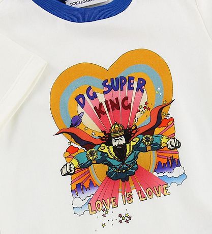 Dolce & Gabbana T-shirt - Superhero - White w. King