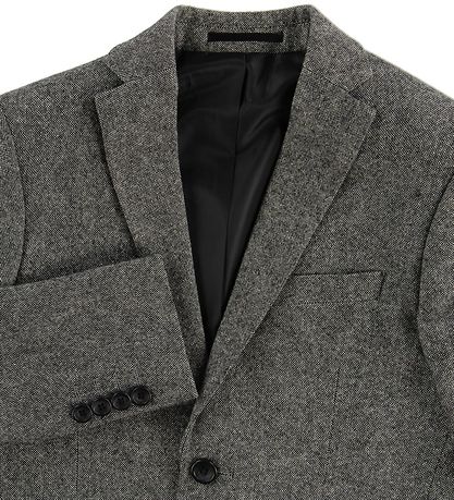 Grunt Blazer - Ull/Polyester stoff - Salt og Pepper Grunt Blazer - Ull/Polyester stoff - Salt og Pepper