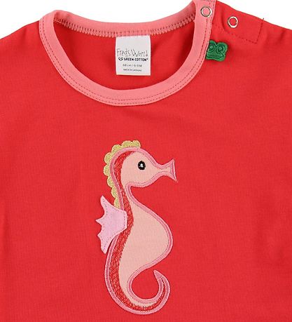 Freds World T-shirt - Rød m. Søhest