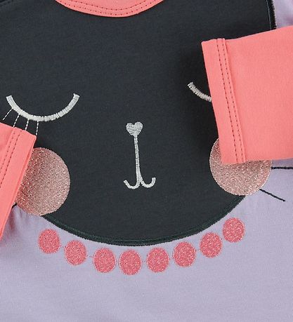 Freds World Blouse - Lavender/Coral w. Cat Freds World Blouse - Lavender/Coral w. Cat
