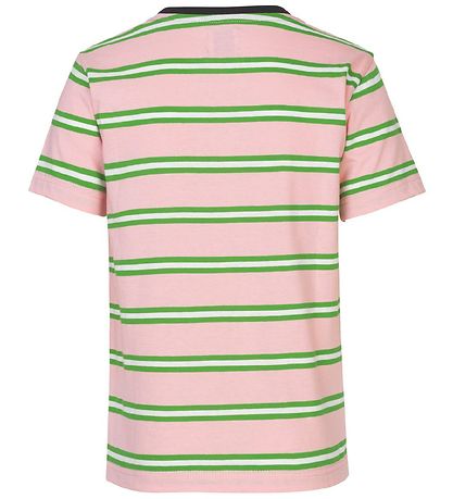 Mads Nørgaard T-shirt - Trolino - Lyserød/Grønstribet