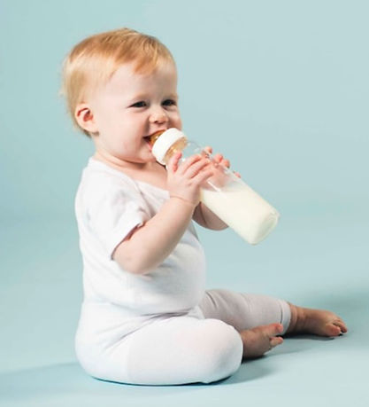 Hevea Feeding Bottle - 240 ml - 2-Pack - White/Glass