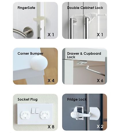 BabyDan Safety Starter Sæt - 22 stk - Hvid