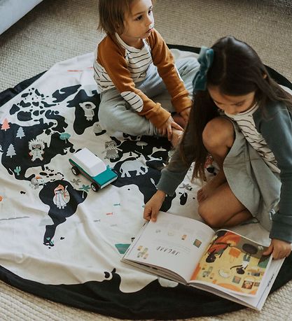 Play&Go Legetøjstæppe - Ø140 cm - Worldmap Play&Go Legetøjstæppe - Ø140 cm - Worldmap