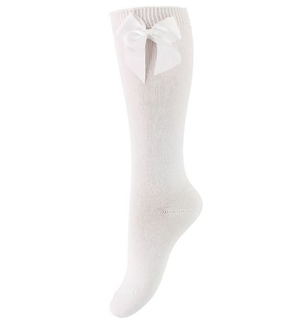 Condor Knee-High Socks w. Bow - White Condor Knee-High Socks w. Bow - White