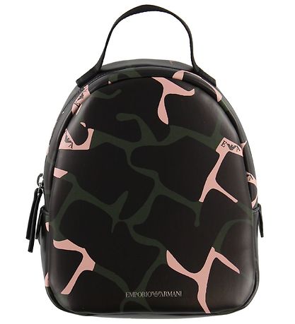 Emporio Armani Rucksack - Schwarz m. Army/Pink Print Emporio Armani Rucksack - Schwarz m. Army/Pink Print