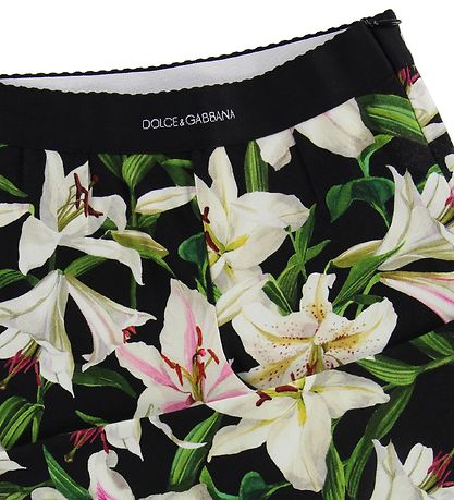 Dolce & Gabbana Leggings - Lilium - Black/White Lilies Dolce & Gabbana Leggings - Lilium - Black/White Lilies