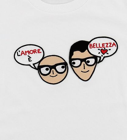Dolce & Gabbana T-shirt - DG Family - Hvid Dolce & Gabbana T-shirt - DG Family - Hvid