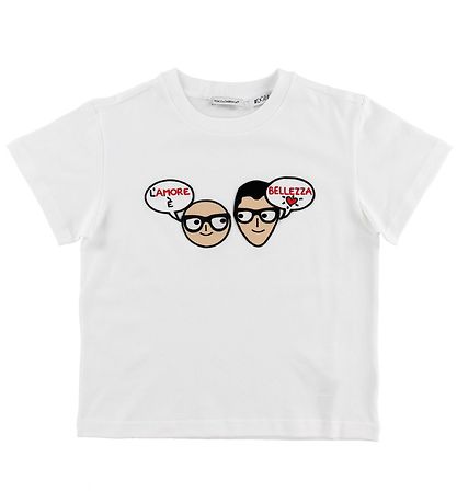 Dolce & Gabbana T-shirt - DG Family - Hvid Dolce & Gabbana T-shirt - DG Family - Hvid