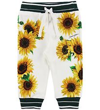 Dolce & Gabbana Sweatpants - Sunflower - Hvid/Mørkegrøn Dolce & Gabbana Sweatpants - Sunflower - Hvid/Mørkegrøn
