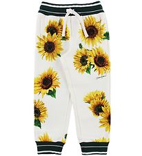 Dolce & Gabbana Sweatpants - Sunflower - Hvid/Mørkegrøn Dolce & Gabbana Sweatpants - Sunflower - Hvid/Mørkegrøn