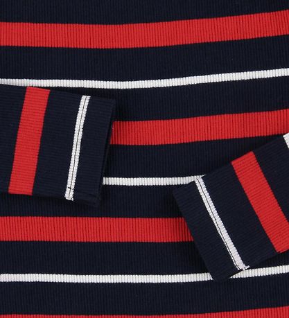 Grunt Bluse - Sif - Night Blue/Rød