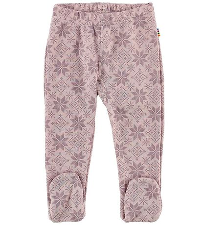 Joha Leggings m. Fot - Ull - Rosa m. Stjärnor Joha Leggings m. Fot - Ull - Rosa m. Stjärnor
