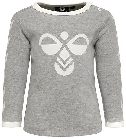Hummel Bluse - HMLFlipper - Gråmeleret m. Logo