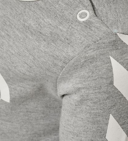 Hummel Bluse - HMLFlipper - Gråmeleret m. Logo