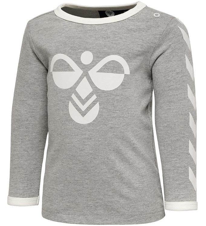 Hummel Bluse - HMLFlipper - Gråmeleret m. Logo