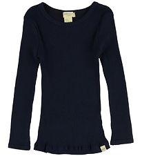 Minimalisma Bluse - Bergen - Silke/Bomuld -Dark Blue Minimalisma Bluse - Bergen - Silke/Bomuld -Dark Blue