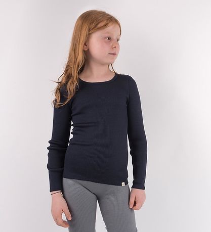 Minimalisma Blússa - Bergen - Silki/Bómull -Dark Blue