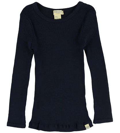 Minimalisma Blússa - Bergen - Silki/Bómull -Dark Blue