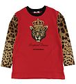 Dolce & Gabbana Bluse - Animal - Rød/Leopard Dolce & Gabbana Bluse - Animal - Rød/Leopard