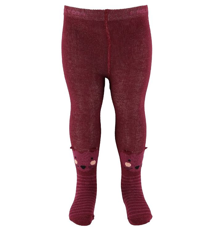 Melton Strømpebukser Blommelilla M Mus