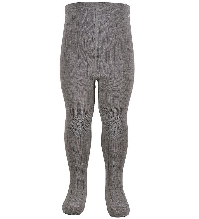 Melton Strømpebukser - ABS - Bambus/Uld - Gråmeleret