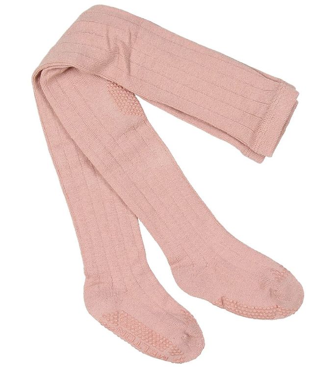 Melton Strømpebukser - ABS - Bambus/Uld - Rosa