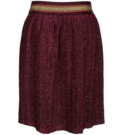 Petit by Sofie Schnoor Kjol - Fiippa - Bordeaux m. Glitter