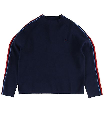 Tommy Hilfiger Bluse - Navy m. Stribe Tommy Hilfiger Bluse - Navy m. Stribe