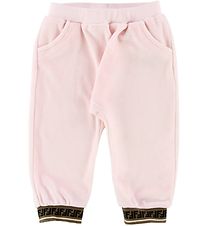 Fendi Velourbukser - Rosa m. Logo Fendi Velourbukser - Rosa m. Logo