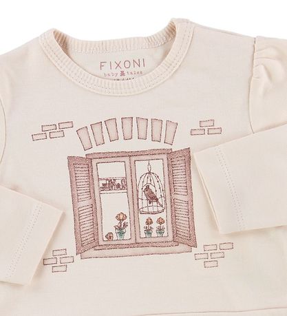 Fixoni Bluse - Joy - Rosa m. Vindue Fixoni Bluse - Joy - Rosa m. Vindue