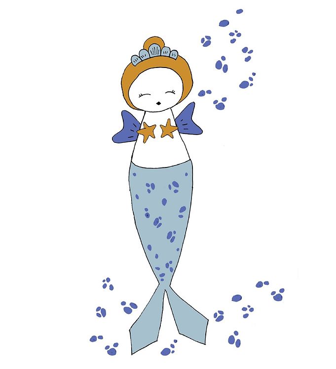 Fabelab Wallstickers - Havfrue - Blå