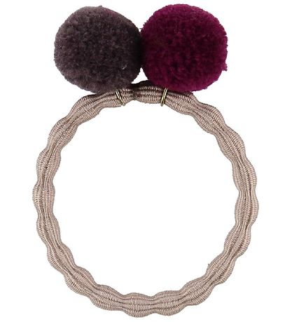 Kknekki Hair Tie - Sand w. Pom-Pom Kknekki Hair Tie - Sand w. Pom-Pom