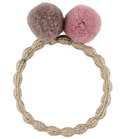Elastique à Cheveux Kknekki - Or Brillant av. Pom-Pom Elastique à Cheveux Kknekki - Or Brillant av. Pom-Pom