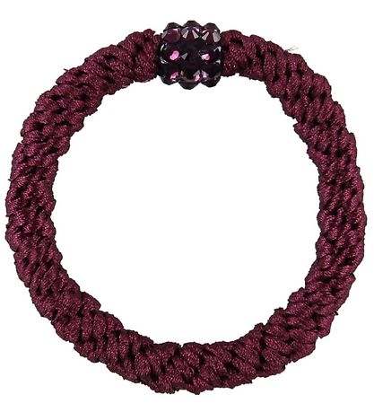 Kknekki Hair Tie - Bordeaux w. Rhinestone