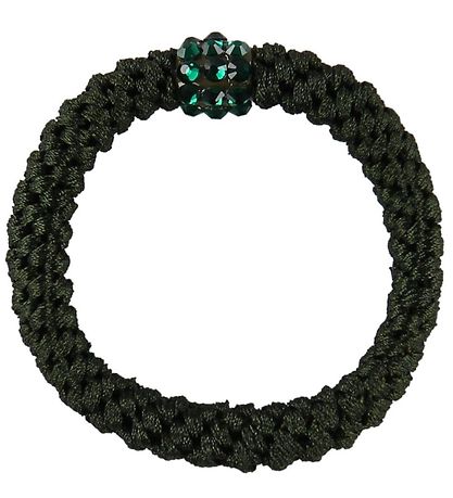 Elastique à Cheveux Kknekki - Foncé Vert av. Strass Elastique à Cheveux Kknekki - Foncé Vert av. Strass