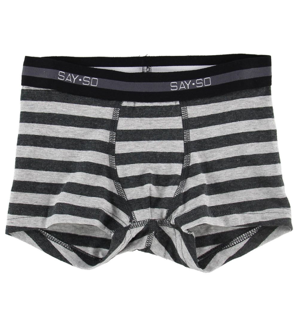 Say-So Boxershorts - Grau Gestreift - Say-So - 12 Jahre (152) - Boxershorts